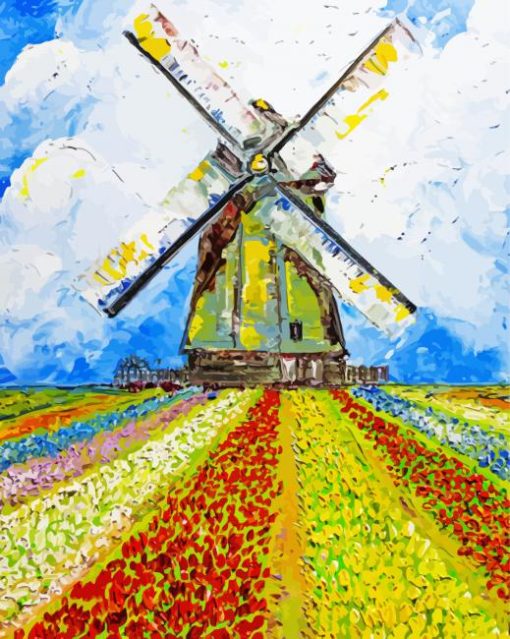 Abstract Windmill Paint By Numbers