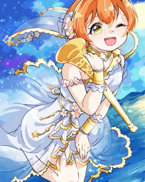 Anime Girl Rin Hoshizora Paint By Numbers