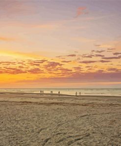 Beach At Sunset In St Simons Island Paint By Numbers