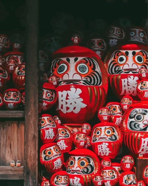 Daruma Dolls Paint By Numbers