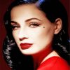 Dita Von Teese In Red Paint By Numbers