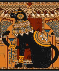 Egyptian Cat Art Paint By Numbers