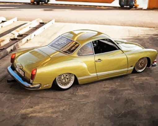 Golden Karmann Ghia Paint By Numbers