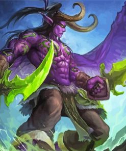 Illidan Stormrage Warcraft Game Character Paint By Numbers