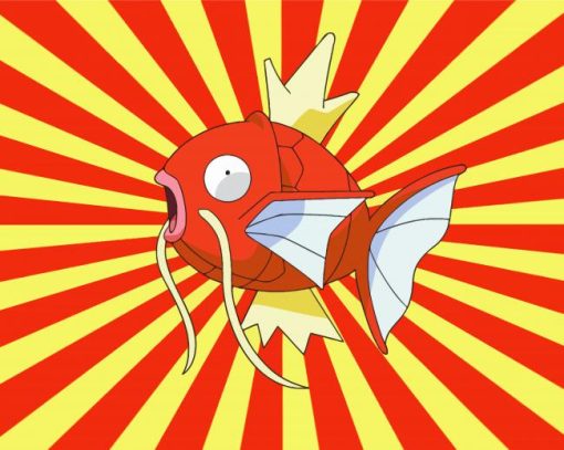 Illustration Magikarp Pokemon Paint By Numbers