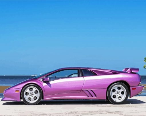 Lamborghini Diablo Purple Car Paint By Numbers