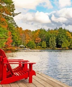 Muskoka Riverside In Fall Paint By Numbers