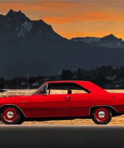 Red Dodge Dart Gts Paint By Numbers