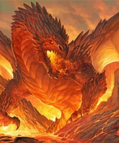 Smaug Fire Dragon Paint By Numbers