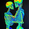 Colored Love Skeletons Art Paint By Numbers