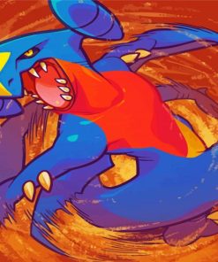 Garchomp Art Paint By Numbers