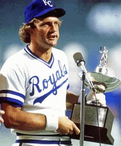 George Brett Holding A Trophy Paint By Numbers