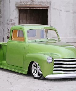 Green Chevy Pickup Paint By Numbers