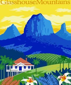 Glass House Mountains Poster Paint By Numbers