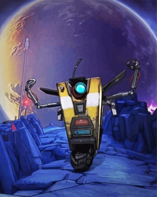 Claptrap Video Game Character Paint By Numbers